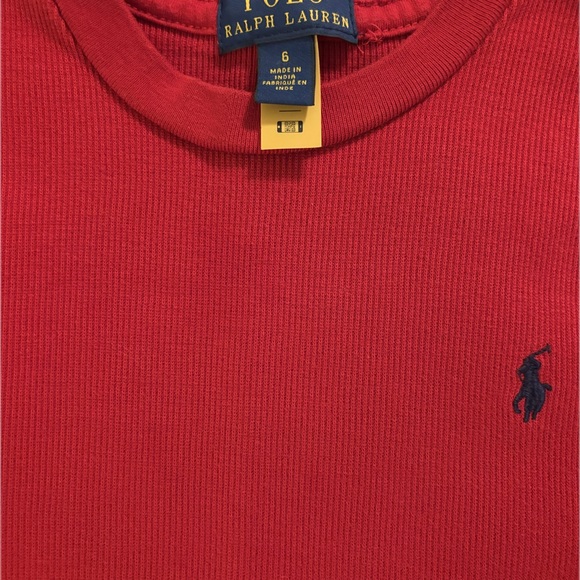 🐎 Boys Ralph Lauren Red Crewneck with Logo - Picture 2 of 2